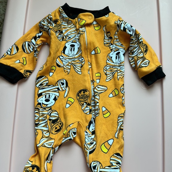 Disney Other - DISNEY NEWBORN ONESIE it’s in Halloween colors with mummy Mickey, candy corn